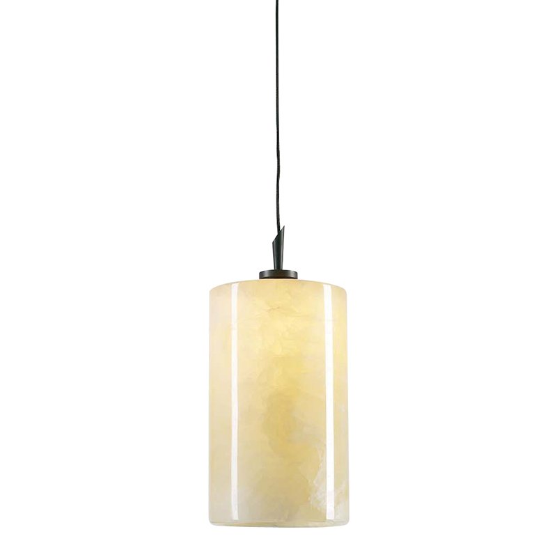 PLC Lighting 4" Pendant in Oil Rubbed Bronze with Natural Onyx Glass