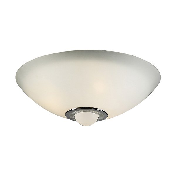 PLC Lighting 18" Flush Mount in Polished Chrome with Frost Glass