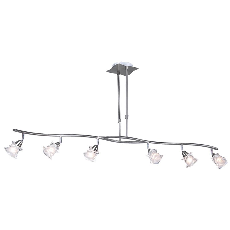 PLC Lighting Ceiling Light in Satin Nickel with Frost Glass