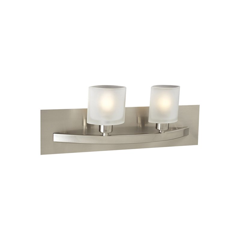 PLC Lighting 15.3/4" Wall Light in Satin Nickel with Frost Glass