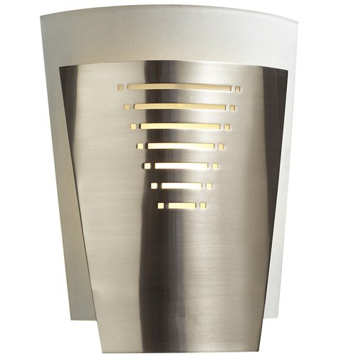 PLC Lighting Wall Light in Satin Nickel with Acid Frost Glass