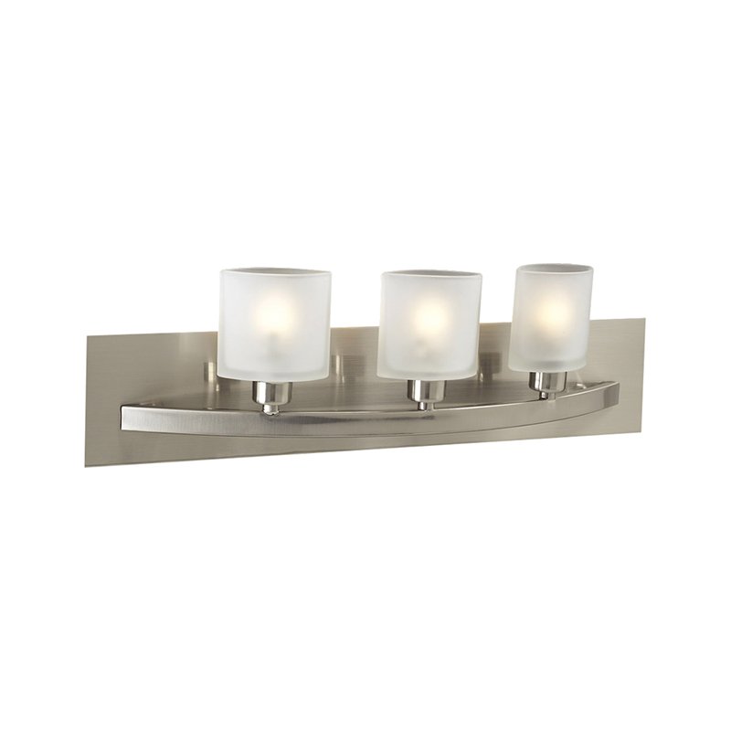 PLC Lighting 19 3/4" Wall Light in Satin Nickel with Frost Glass