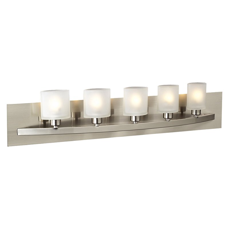PLC Lighting 29" Wall Light in Satin Nickel with Frost Glass