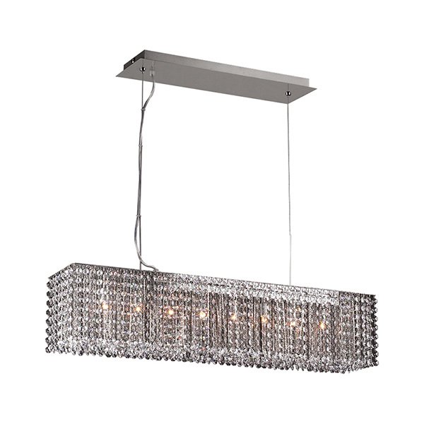 PLC Lighting 32" Chandelier in Polished Chrome with Asfour Handcut Crystal