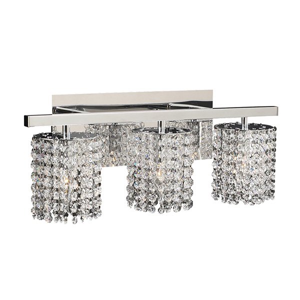 PLC Lighting Wall Light in Polished Chrome with Asfour Handcut Crystal