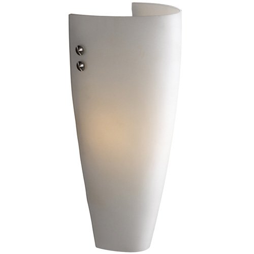 PLC Lighting CFL Single Wall Sconce in Polished Chrome with Matte Opal Glass