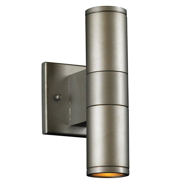 PLC Lighting 4 1/2" Wall Light in Aluminum with Clear Glass