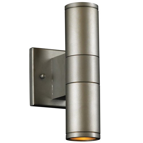 PLC Lighting CFL 4 1/2" Exterior Light in Aluminum with Clear Glass