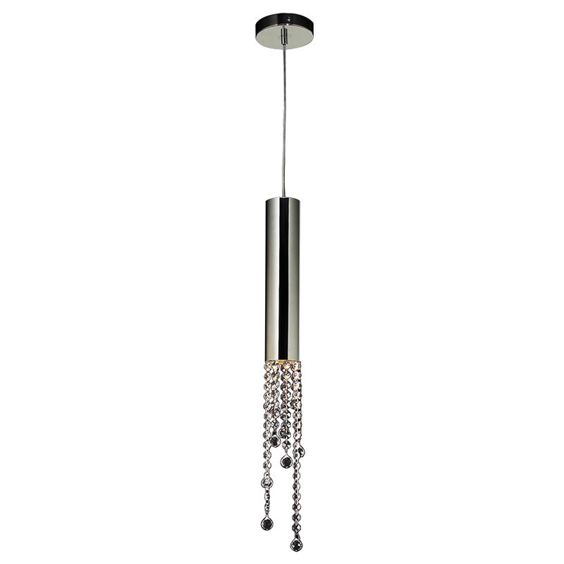 PLC Lighting 3" Mini Pendant in Polished Chrome with Handcut Crystal