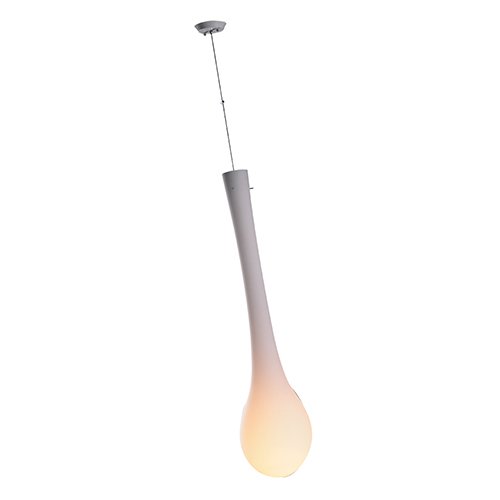 PLC Lighting 8" Pendant in Satin Nickel with Matte Opal Glass