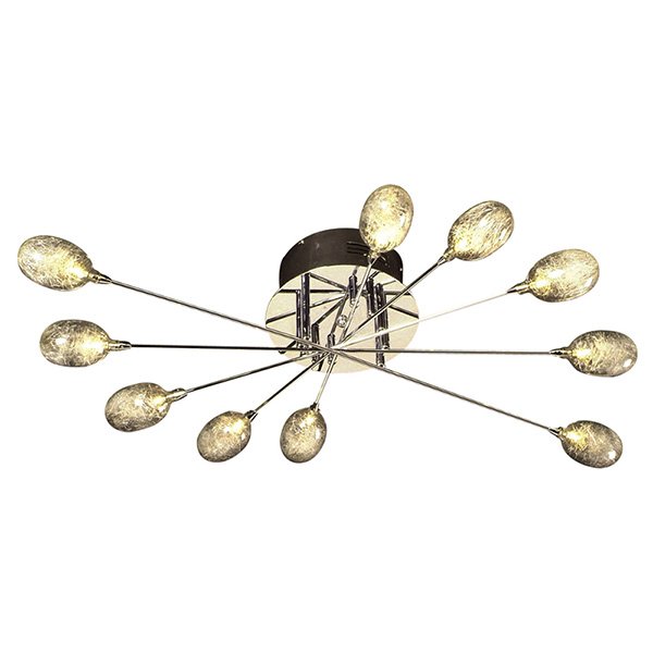 PLC Lighting Ceiling Light in Polished Chrome with Clear Glass