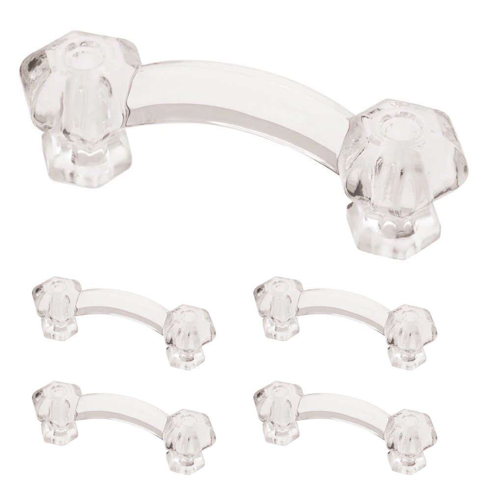 Liberty Hardware 3" Victorian Glass Pull (5 Pack)