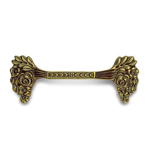 Richelieu Solid Brass 1 7/8" Centers Rose Embossed Pull in Oxidized Brass