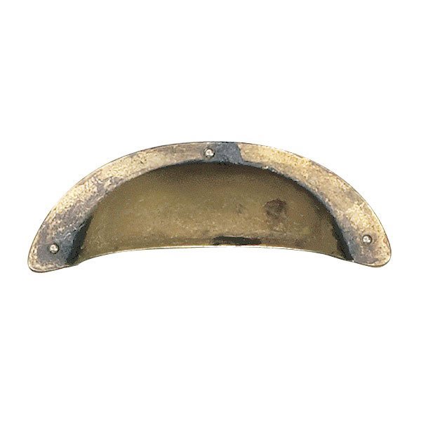 Richelieu 3 25/32" Long Front Mounted Cup Pull in Oxidized Brass