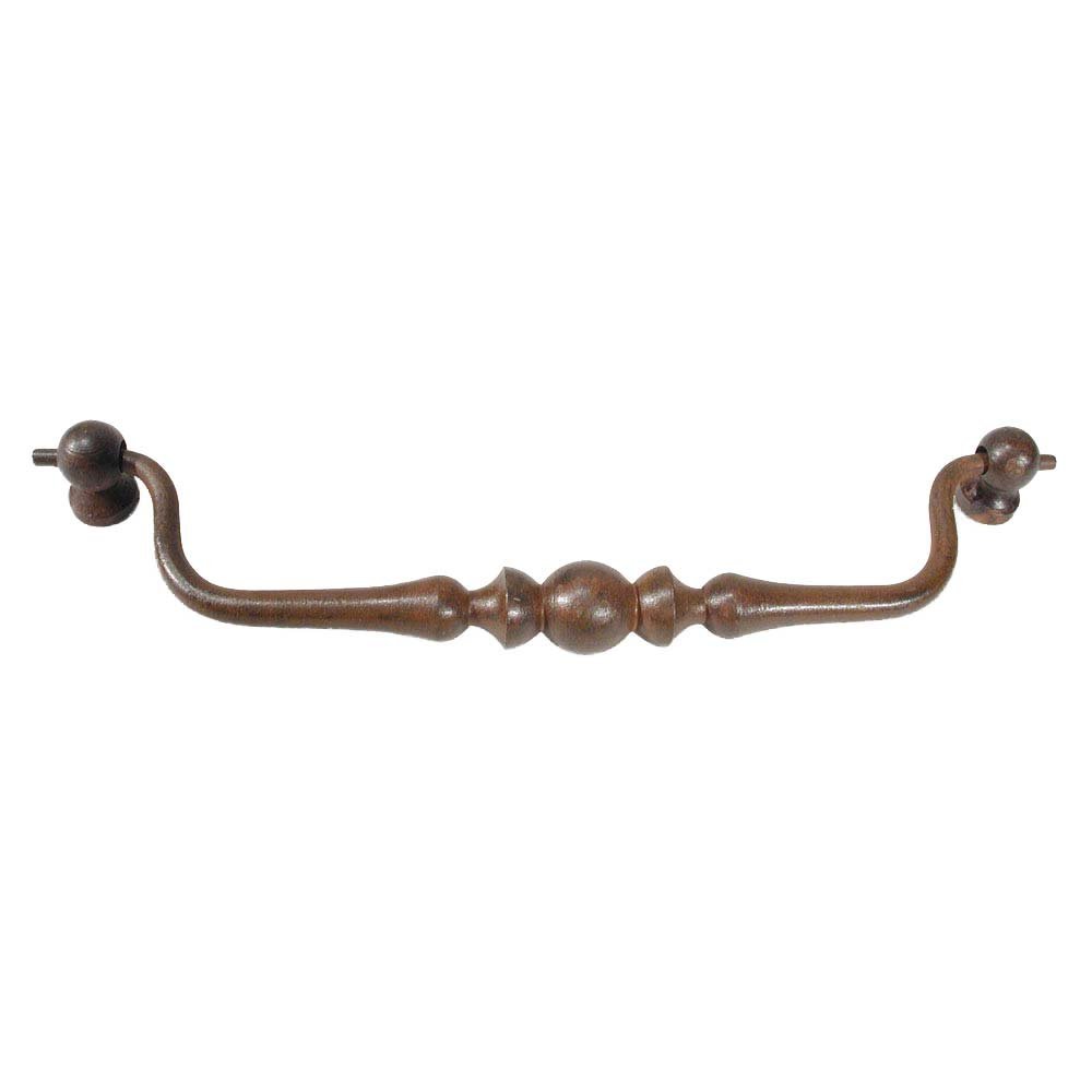 Richelieu Forged Iron 7" Centers Ball-in-the-Center Drop Pull in Rust
