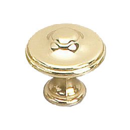 Richelieu Solid Brass 1" Diameter Parisian Knob in Brass