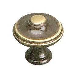 Richelieu Solid Brass 1" Diameter Parisian Knob in Satin Bronze