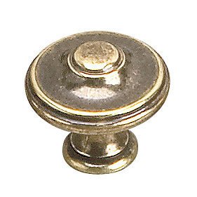 Richelieu Solid Brass 1 1/8" Diameter Parisian Knob in Burnished Brass