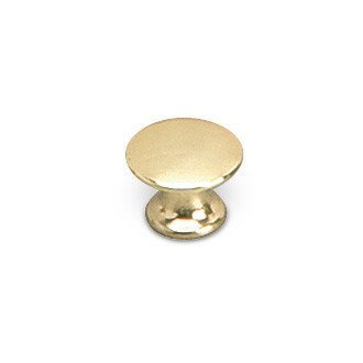 Richelieu Solid Brass 1/2" Diameter Flat Knob in Brass