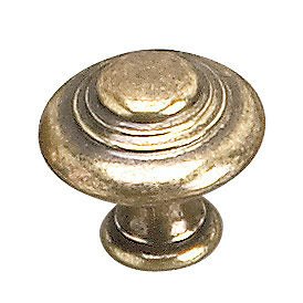 Richelieu Solid Brass 1 1/8" Diameter Marseille Knob in Burnished Brass