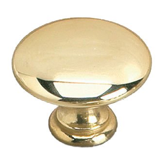 Richelieu Solid Brass 1 3/8" Diameter Dome Knob in Brass