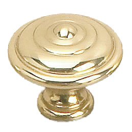 Richelieu Solid Brass 1 3/8" Diameter Bordeaux Knob in Brass