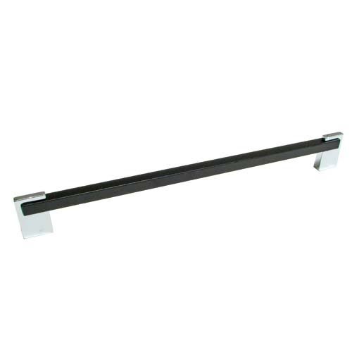 Richelieu 8 13/16" Centers Rectangular Oversized Pull in Chrome and Black