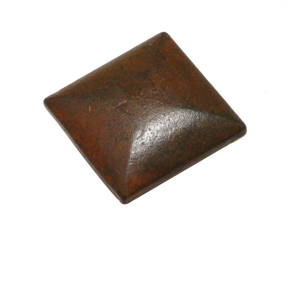 Richelieu Cast Iron 1 3/8" Square Knob in Rust