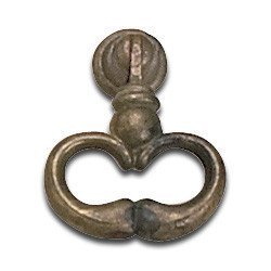 Richelieu Solid Brass 1 3/8" Long Mirror Image Ring Pull in Oxidized Brass