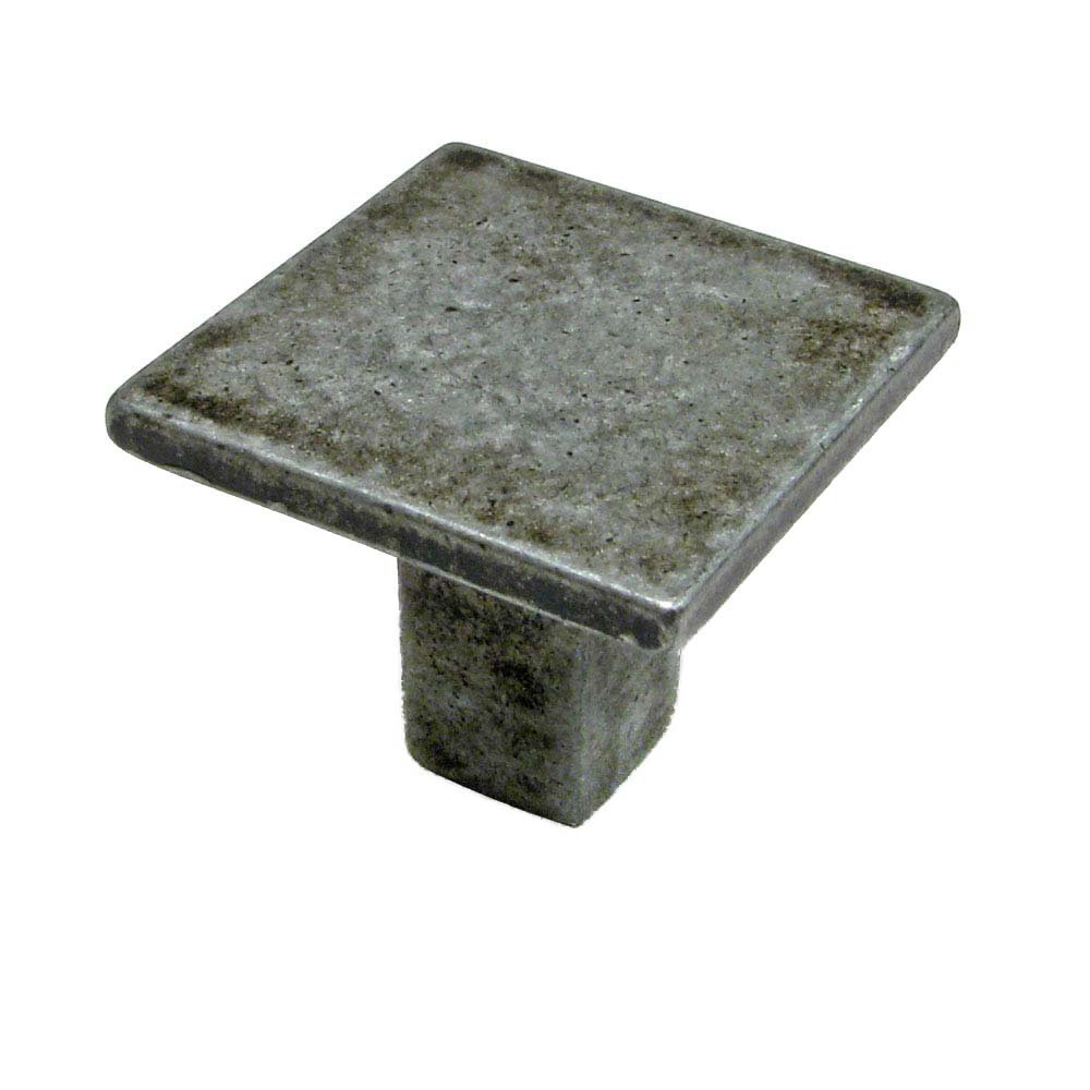 Richelieu 1 3/16" x 1 3/16" Smooth Face Square Knob in Pewter