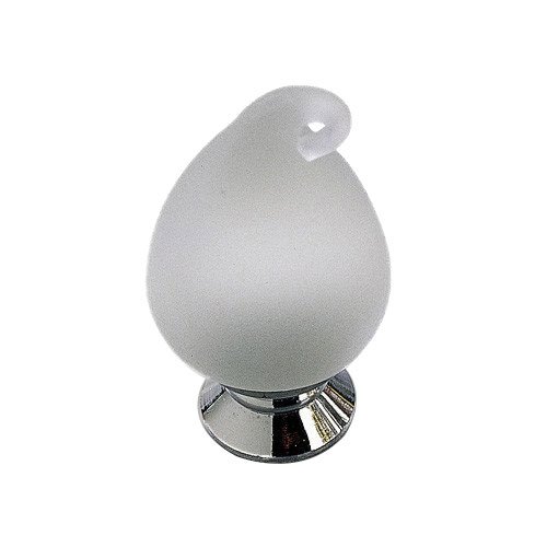 Richelieu 3/4" Diameter Teardrop Knob in Chrome and Frosted Clear Murano Glass