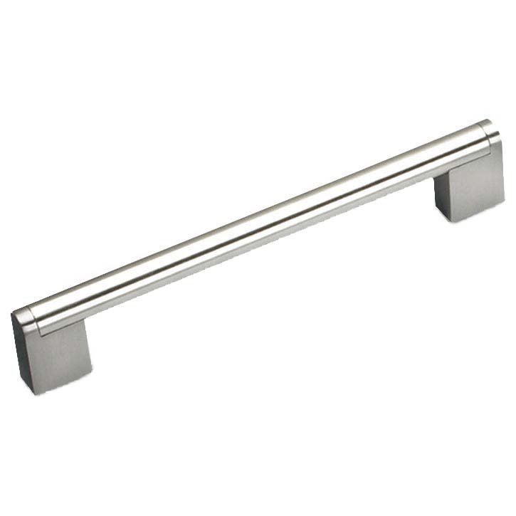 Richelieu 3 3/4" Centers Pull with Round Tubing in Brushed Nickel