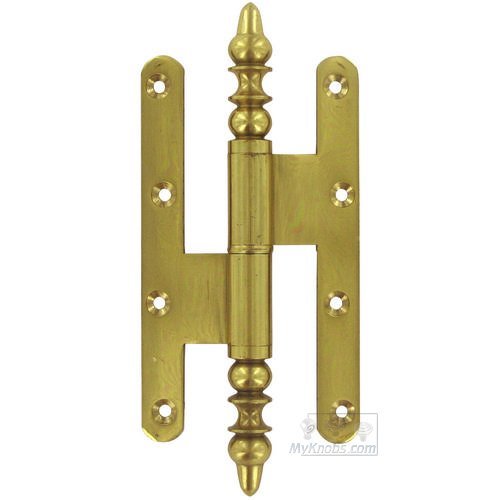 Richelieu 6 5/16" Lift-Off Left Handed Hinge with Minet Finial in Brass