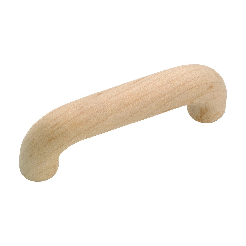 Richelieu 3" Centers Rounded Wood Handle in Unfinished Maple
