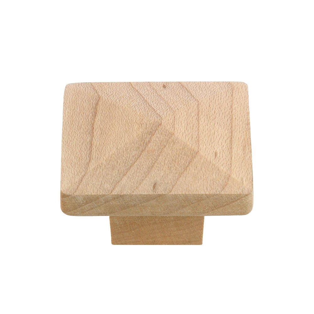 Richelieu 1 7/32" Square Knob in Unfinished Maple