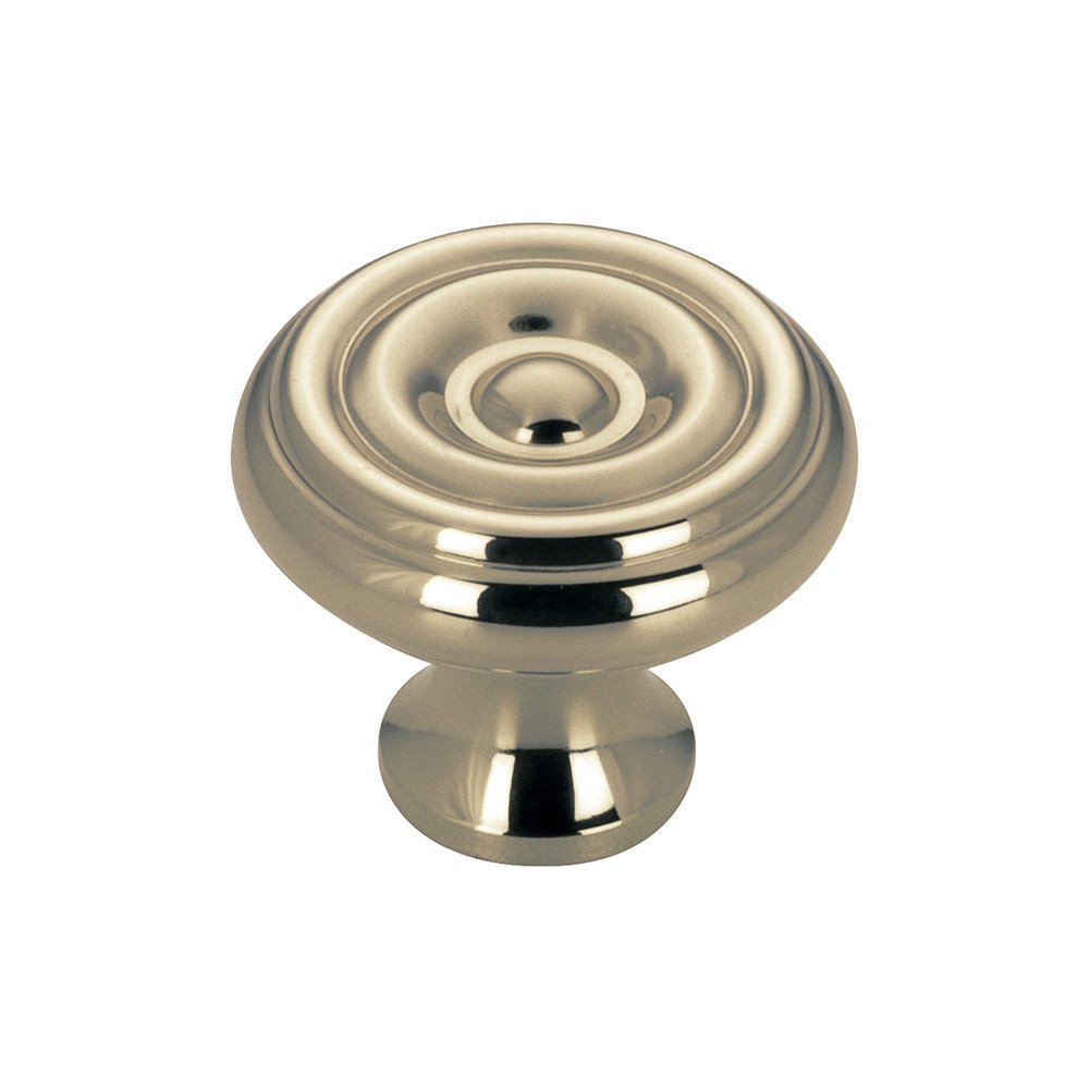 Richelieu Solid Brass 1 1/4" Diameter Flattened Knob with Concentric Circles in Antique English