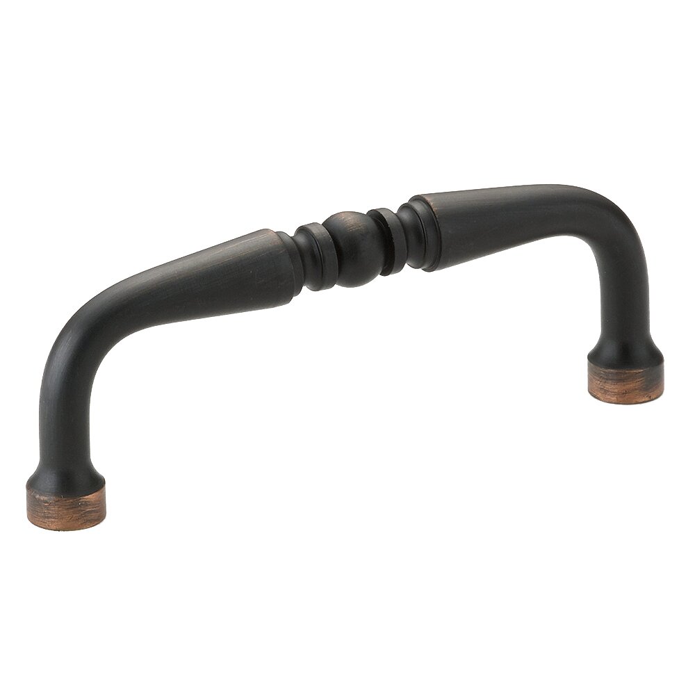 Richelieu Solid Brass 3" Centers Beaded Wire Pull in Brushed Oil Rubbed Bronze