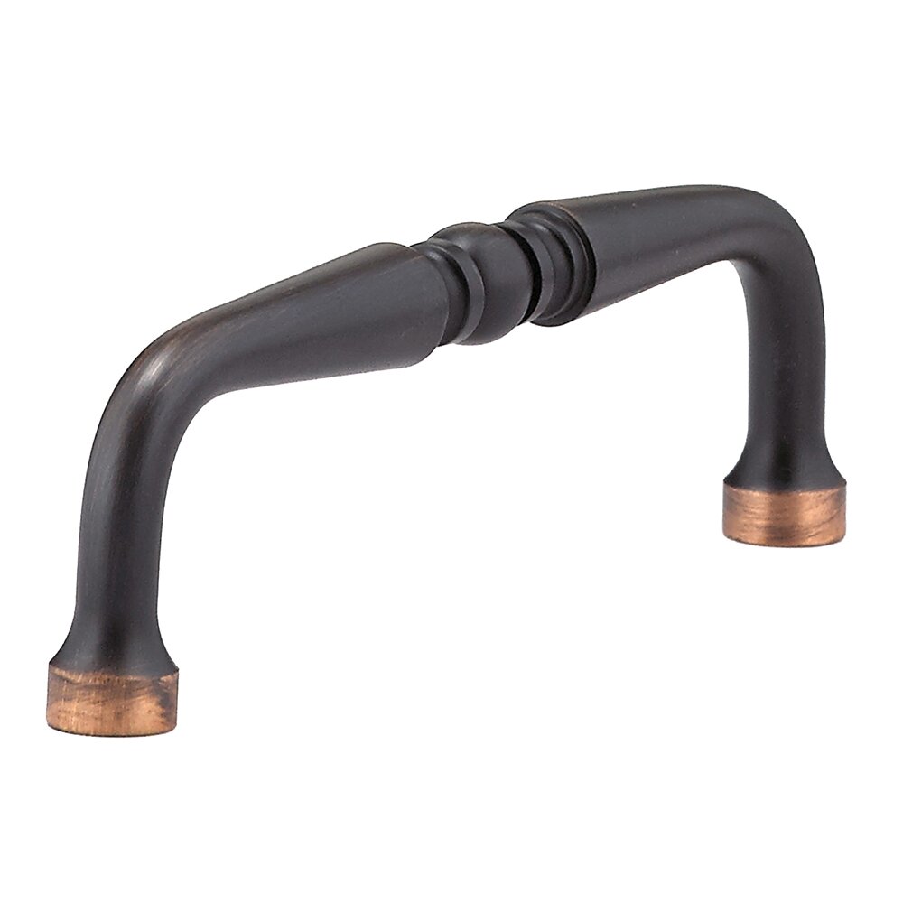Richelieu Solid Brass 3 1/2" Centers Beaded Wire Pull in Brushed Oil Rubbed Bronze