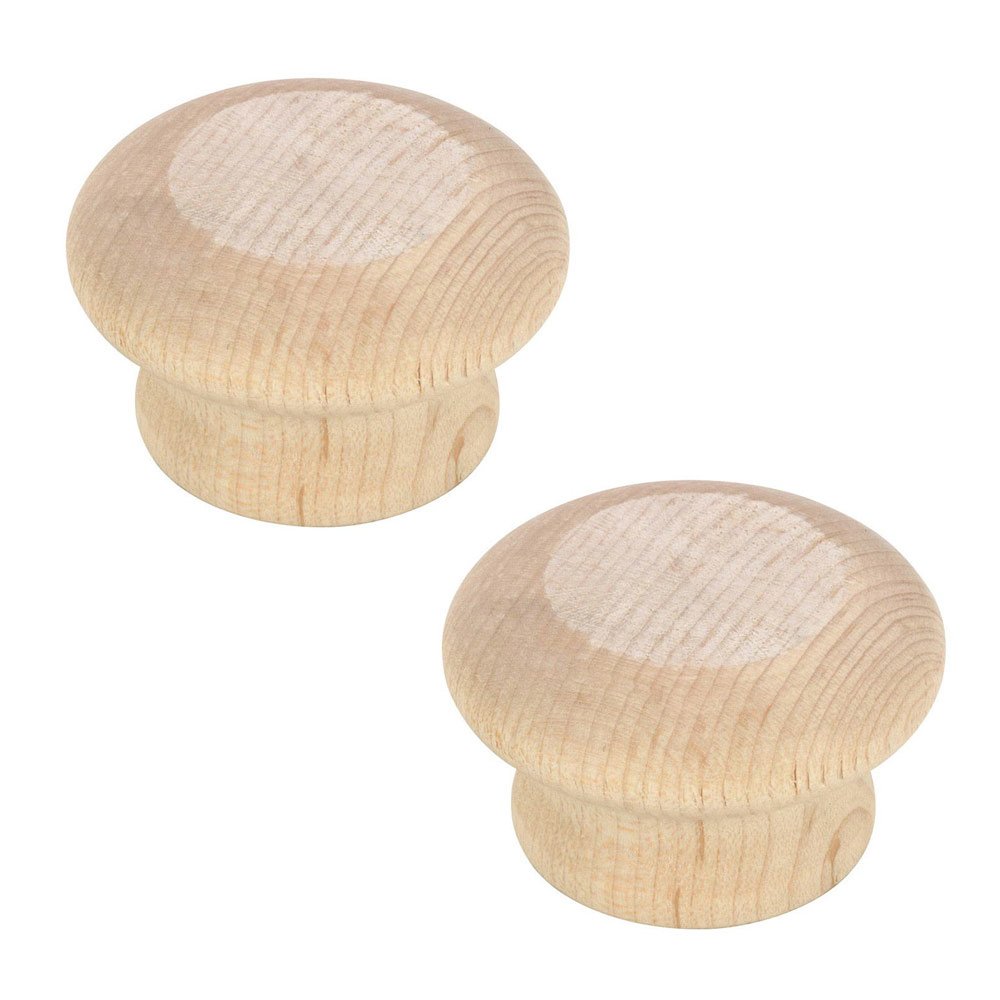 Richelieu 1 7/8" Diameter Wood Knob in Unfinished Maple (Sold as a pair)