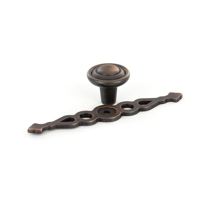 Richelieu 1" Round Knob In Brushed Oil Rubbed Bronze