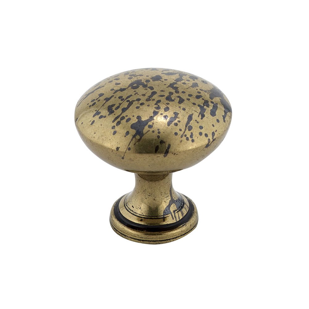 Richelieu 1 1/8" Diameter Flat Faced Knob in Oxidized Brass