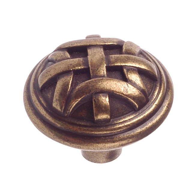 Richelieu 1 1/4" Diameter Celtic Knob in Burnished Brass