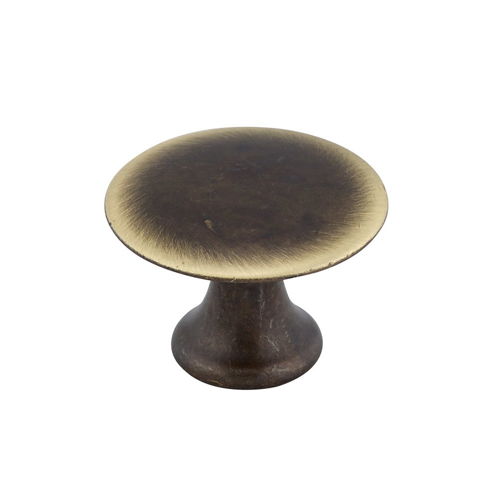 Richelieu Solid Brass 1 1/8" Diameter Flat Knob in Satin Bronze