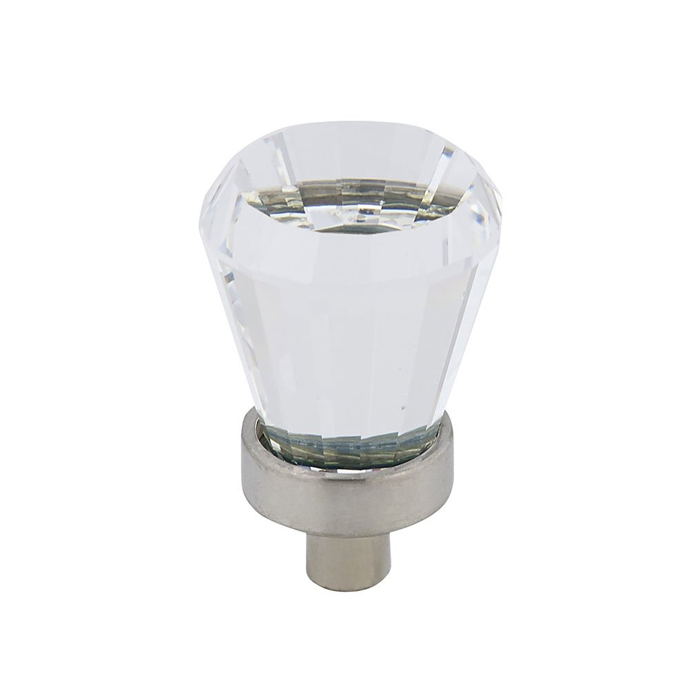 Richelieu 3/4" Diameter Brilliant Cut Knob in Brushed Nickel and Clear Crystal
