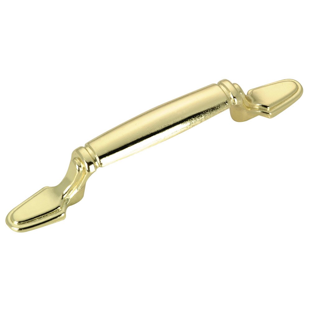 Richelieu 3" Centers Bow Pull with Sectional Ends in Brass