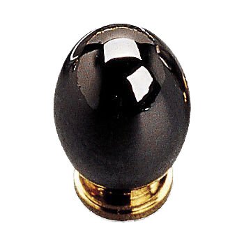 Richelieu 5/8" Diameter Two-tone Upright Egg Knob in Black Nickel
