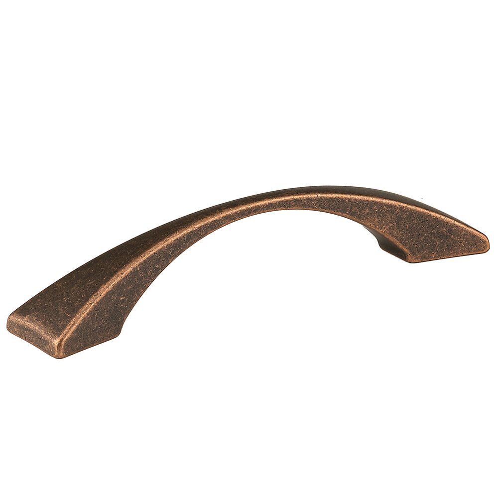 Richelieu 3 3/4" Centers Tapered Squarish Bow Pull in Antique Copper