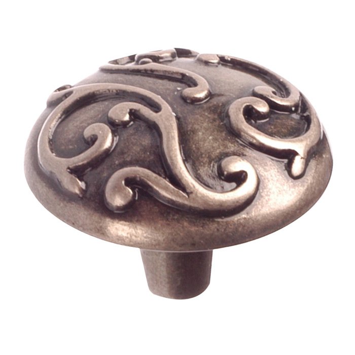 Richelieu 1 1/4" Diameter Tendril Embossed Knob in Faux Iron