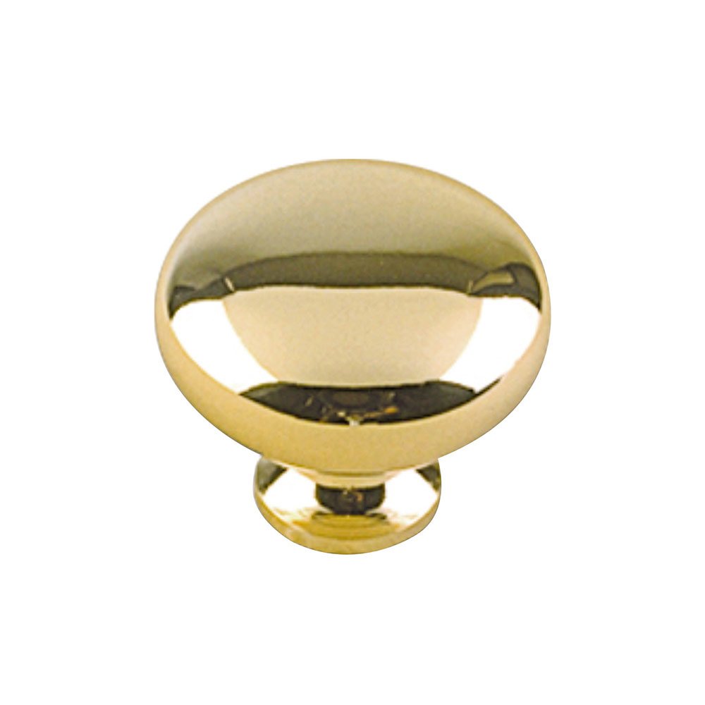 Richelieu Hollow Brass 1 1/4" Diameter Round Knob with Small Base in Brass