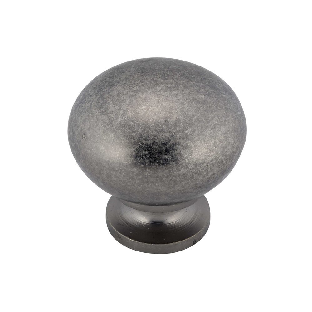 Richelieu Hollow Brass 1 1/4" Diameter Round Knob with Small Base in Pewter